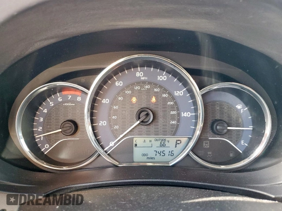 2014 Toyota Corolla L with VIN 5YFBURHE4EP054822, listed as a Copart auction lot 56919995 with 74,516 mi miles and Clean title. Bid and sale history available at DreamBid. Image 9.