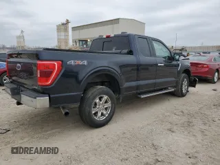 2021 Ford F-150 XL with VIN 1FTEX1EP2MFC25567, listed as a Copart auction lot 44474135 with 27,863 mi miles and Salvage title. Bid and sale history available at DreamBid. Image 3.