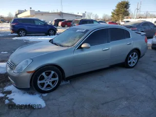 2003 Infiniti G35 w/Leather with VIN JNKCV51E33M311164, listed as a Copart auction lot 87859465 with 145,716 mi miles and Salvage Title. Bid and sale history available at carsss.com. Image 1.