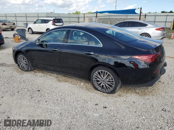 2025 Mercedes-Benz CLA 250 z VIN W1K5J4GB3SN528161, wystawiony jako Copart lot #49982195 z przebiegiem 10 455 mil mil oraz Czysty tytuł • Clean title. Historia ofert i sprzedaży dostępna na DreamBid. Obrazek 2.