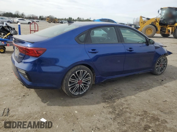 2021 Kia Forte GT with VIN 3KPF44AC0ME288758, listed as a Copart auction lot 49684655 with 77,742 mi miles and Salvage Title. Bid and sale history available at carsss.com. Image 3.