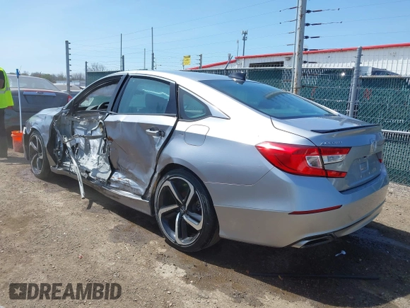 2022 Honda Accord Sedan Sport SE with VIN 1HGCV1F43NA080895, listed as a IAAI auction lot 42117518 with 39,519 mi miles. Bid and sale history available at carsss.com. Image 3.