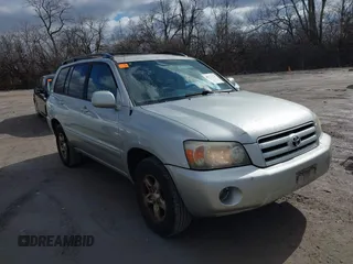 2005 Toyota Highlander with VIN JTEGD21A350115135, listed as a IAAI auction lot 41732320 with 265,976 mi miles and . Bid and sale history available at DreamBid. Image 1.