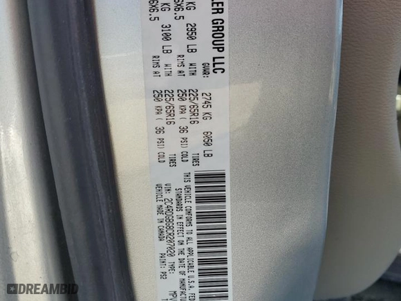 2012 Dodge Grand Caravan SE with VIN 2C4RDGBG8CR207020, listed as a Copart auction lot 53756395 with 198,662 mi miles and Clean Title. Bid and sale history available at carsss.com. Image 14.
