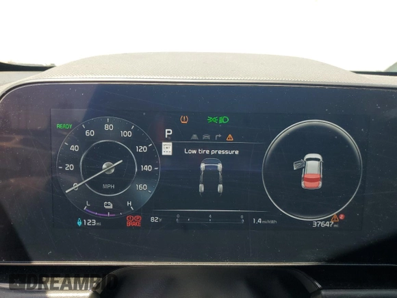 2023 Kia Niro Wind with VIN KNDCR3L15P5025823, listed as a Copart auction lot 50374514 with 37,647 mi miles and Salvage Title. Bid and sale history available at DreamBid. Image 9.