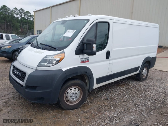 2019 Ram ProMaster Cargo Van with VIN 3C6TRVAG4KE565915, listed as a IAAI auction lot 41604165 with 77,565 mi miles. Bid and sale history available at carsss.com. Image 17.