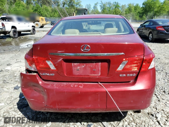 2009 Lexus ES 330 with VIN JTHBJ46G192309817, listed as a Copart auction lot 54960445 with 104,306 mi miles and Salvage Title. Bid and sale history available at DreamBid. Image 6.