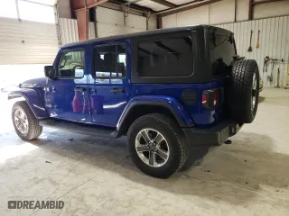 2018 Jeep Wrangler Unlimited Sahara with VIN 1C4HJXEGXJW313893, listed as a Copart auction lot 49895945 with 113,480 mi miles and Salvage Title. Bid and sale history available at carsss.com. Image 2.