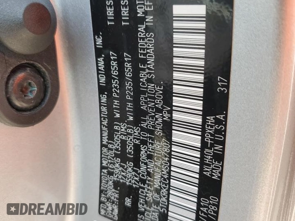 2021 Toyota Sienna LE with VIN 5TDKRKEC4MS047807, listed as a Copart auction lot 70471714 with 63,928 mi miles and Salvage Title. Bid and sale history available at carsss.com. Image 15.