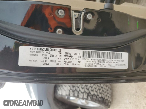 2014 Ram 1500 Lone Star with VIN 1C6RR6LT6ES179444, listed as a Copart auction lot 45987245 with Not provided miles and Salvage title. Bid and sale history available at DreamBid. Image 14.