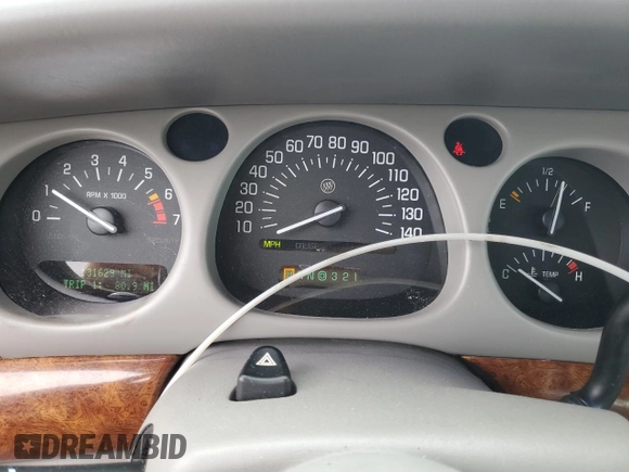2001 Buick LeSabre Limited z VIN 1G4HR54K11U297397, wystawiony jako Copart lot #63973525 z przebiegiem 131 629 mil mil oraz Czysty tytuł • Clean title. Historia ofert i sprzedaży dostępna na DreamBid. Obrazek 9.