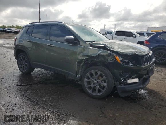 2021 Jeep Compass 80th Anniversary с VIN 3C4NJDEB7MT591859, выставлен на аукционе Copart как лот 55968415 с пробегом 78 015 миль миль и Списание • Salvage title. История ставок и продаж доступна на DreamBid. Изображение 4.