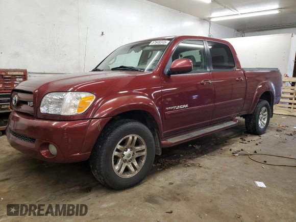 2005 Toyota Tundra Limited с VIN 5TBDT48105S494807, выставлен на аукционе Copart как лот 57648345 с пробегом 233 763 миль миль и Списание • Salvage title. История ставок и продаж доступна на DreamBid. Изображение 1.