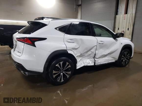 2021 Lexus NX 300 F Sport with VIN JTJSARDZ4M2263070, listed as a Copart auction lot 87491694 with 23,127 mi miles and Salvage title. Bid and sale history available at DreamBid. Image 3.