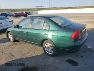2001 Honda Civic LX with VIN 1HGES16571L073599, listed as a Copart auction lot 73134604 with 190,735 mi miles and Non Repairable. Bid and sale history available at carsss.com. Image 2.