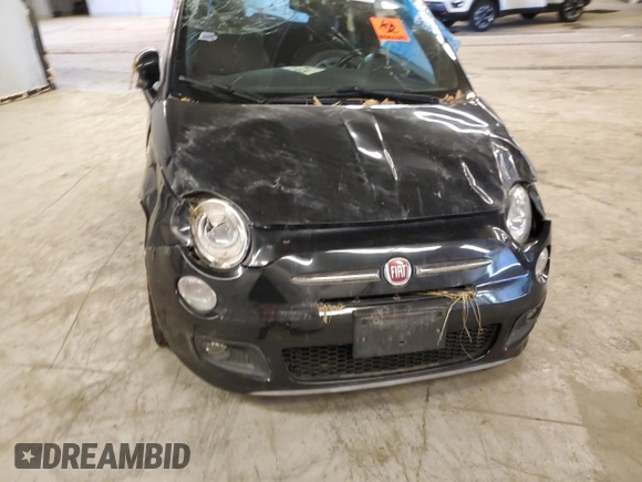 2013 FIAT 500 Sport with VIN 3C3CFFBR7DT668109, listed as a Copart auction lot 76729524 with Not provided miles and Salvage title. Bid and sale history available at DreamBid. Image 5.