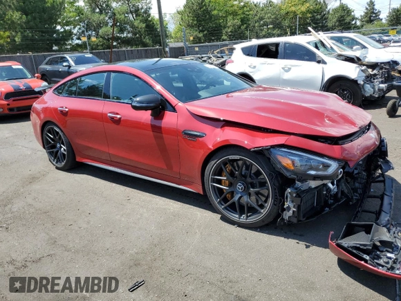 2024 Mercedes-Benz AMG GT 63 S E Performance с VIN W1K7X7KB4RV000221, выставлен на аукционе Copart как лот 66413234 с пробегом 407 миль миль и Списание • Salvage title. История ставок и продаж доступна на DreamBid. Изображение 4.