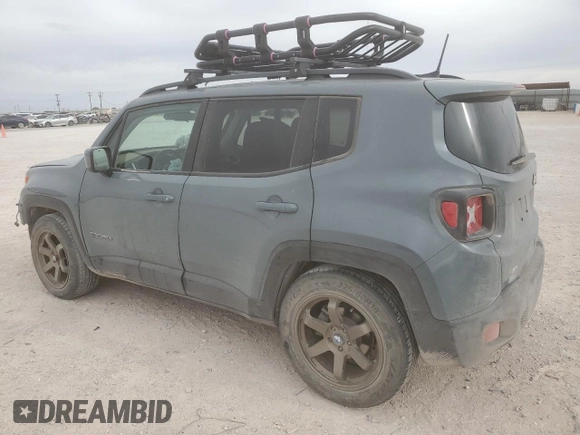 2018 Jeep Renegade Latitude with VIN ZACCJABH4JPH33439, listed as a Copart auction lot 48792455 with 37,992 mi miles and Salvage title. Bid and sale history available at DreamBid. Image 2.