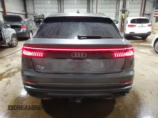 2019 Audi Q8 Premium Plus with VIN WA1EVAF1XKD004270, listed as a Copart auction lot 61906285 with 106,784 mi miles and Salvage title. Bid and sale history available at DreamBid. Image 6.