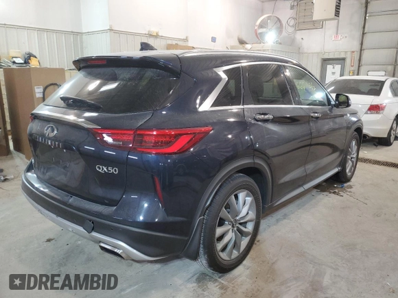 2021 Infiniti QX50 LUXE with VIN 3PCAJ5BB2MF115848, listed as a Copart auction lot 66614262 with 23,066 mi miles. Bid and sale history available at carsss.com. Image 4.