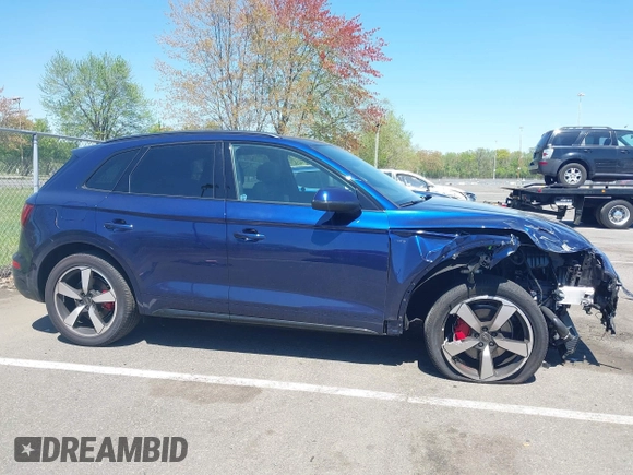 2024 Audi Q5 S line Premium Plus with VIN WA1EAAFY2R2096702, listed as a IAAI auction lot 42138912 with 10,500 mi miles and . Bid and sale history available at DreamBid. Image 18.