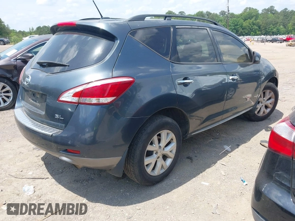 2012 Nissan Murano SL with VIN JN8AZ1MU7CW102026, listed as a IAAI auction lot 42152356 with 264,736 mi miles and . Bid and sale history available at carsss.com. Image 4.