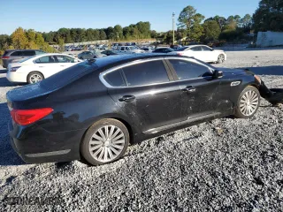 2015 Kia K900 Premium with VIN KNALU4D46F6027079, listed as a Copart auction lot 76315024 with 107,908 mi miles and Salvage Title. Bid and sale history available at carsss.com. Image 3.
