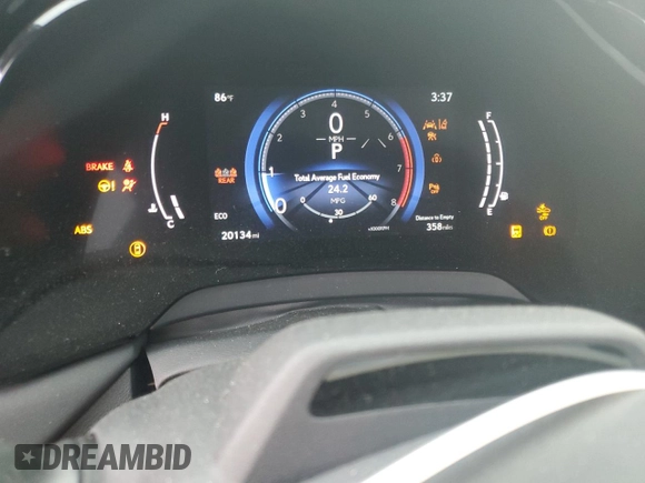 2024 Lexus RX 350 with VIN 2T2BAMBA8RC024709, listed as a Copart auction lot 57341135 with 20,134 mi miles and Salvage title. Bid and sale history available at DreamBid. Image 9.