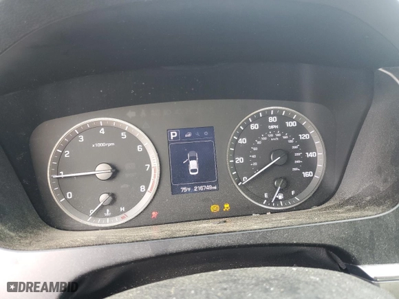 2015 Hyundai Sonata 2.4L SE with VIN 5NPE24AF0FH035921, listed as a Copart auction lot 51865845 with 216,749 mi miles and Clean Title. Bid and sale history available at carsss.com. Image 9.