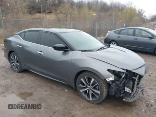 2019 Nissan Maxima SV with VIN 1N4AA6AV4KC377243, listed as a IAAI auction lot 42005477 with 92,942 mi miles and . Bid and sale history available at DreamBid. Image 1.