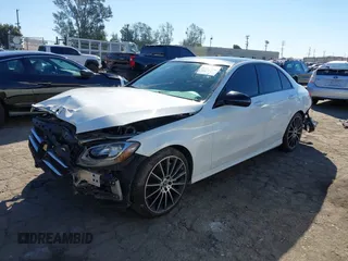 2018 Mercedes-Benz C 300 with VIN WDDWF4JB0JR397714, listed as a IAAI auction lot 41644105 with 91,708 mi miles and . Bid and sale history available at carsss.com. Image 2.