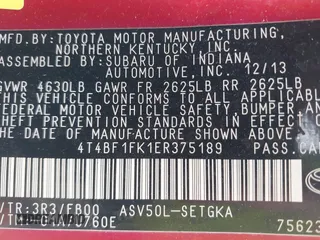 2014 Toyota Camry L with VIN 4T4BF1FK1ER375189, listed as a IAAI auction lot 41499130 with 42,569 mi miles. Bid and sale history available at carsss.com. Image 9.