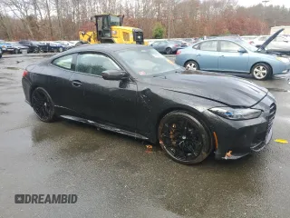 2022 BMW M4 Competition xDrive with VIN WBS43AZ05NCK81583, listed as a Copart auction lot 81599964 with 0 mi miles and Salvage Title. Bid and sale history available at carsss.com. Image 4.