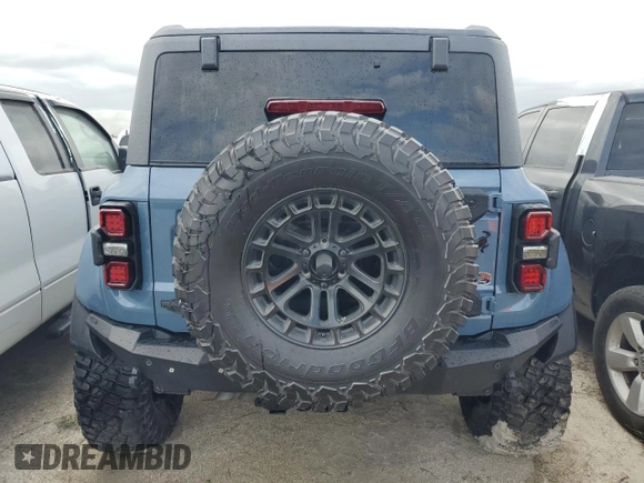 2023 Ford Bronco Raptor with VIN 1FMEE5JR7PLB79692, listed as a Copart auction lot 74881474 with 862 mi miles and Salvage Title. Bid and sale history available at carsss.com. Image 6.