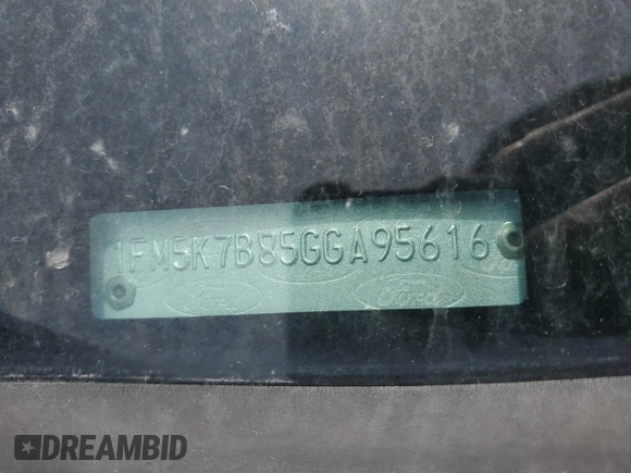 2016 Ford Explorer с VIN 1FM5K7B85GGA95616, выставлен на аукционе Copart как лот 59511125 с пробегом 144 615 миль миль и Списание • Salvage title. История ставок и продаж доступна на DreamBid. Изображение 13.