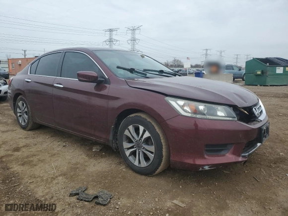 2013 Honda Accord Sdn LX with VIN 1HGCR2F39DA122566, listed as a Copart auction lot 49548655 with 112,437 mi miles and Salvage Title. Bid and sale history available at carsss.com. Image 4.