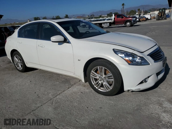2015 Infiniti Q40 with VIN JN1CV6AR8FM520143, listed as a Copart auction lot 46702005 with 0 mi miles and Salvage Title. Bid and sale history available at carsss.com. Image 4.