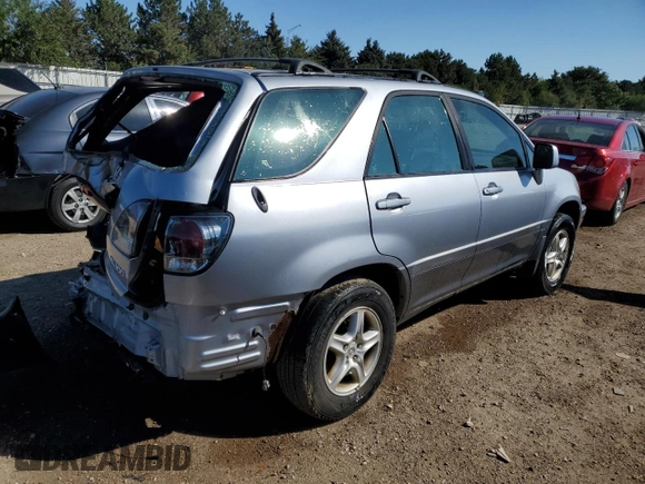 2002 Lexus RX 300 with VIN JTJHF10UX20277815, listed as a Copart auction lot 73397284 with 214,627 mi miles and Salvage Title. Bid and sale history available at carsss.com. Image 3.