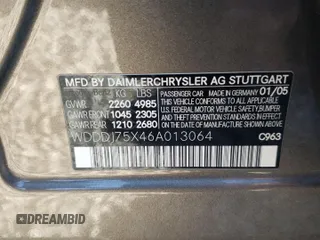 2006 Mercedes-Benz CLS-Class with VIN WDDDJ75X46A013064, listed as a Copart auction lot 53270675 with 99,239 mi miles and Salvage Title. Bid and sale history available at carsss.com. Image 13.