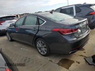 2018 Genesis G80 3.8L with VIN KMHGN4JE8JU237472, listed as a Copart auction lot 73868974 with 34,507 mi miles and Salvage Title. Bid and sale history available at carsss.com. Image 2.