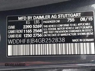2016 Mercedes-Benz E-Class E 350 Luxury with VIN WDDHF8JB4GB252838, listed as a IAAI auction lot 41827623 with 53,706 mi miles. Bid and sale history available at carsss.com. Image 9.