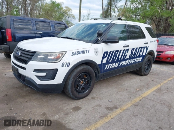 2017 Ford Police Interceptor Utility z VIN 1FM5K8AR9HGB92870, wystawiony jako IAAI lot #41998262 z przebiegiem 131 343 mil mil oraz . Historia ofert i sprzedaży dostępna na DreamBid. Obrazek 2.
