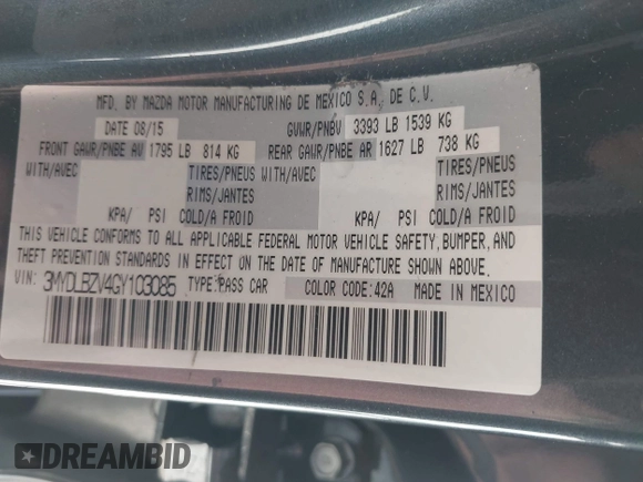 2016 Scion iA z VIN 3MYDLBZV4GY103085, wystawiony jako IAAI lot #42224286 z przebiegiem 90 786 mil mil oraz . Historia ofert i sprzedaży dostępna na DreamBid. Obrazek 9.