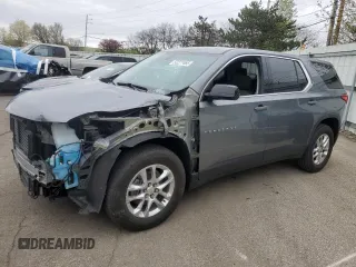 2018 Chevrolet Traverse LS with VIN 1GNERFKW2JJ241836, listed as a Copart auction lot 53277465 with 72,352 mi miles and Salvage Title. Bid and sale history available at carsss.com. Image 1.