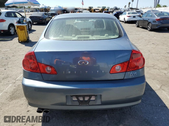 2006 Infiniti G35 with VIN JNKCV51E16M505714, listed as a Copart auction lot 70268654 with 75,549 mi miles and Salvage Title. Bid and sale history available at DreamBid. Image 6.