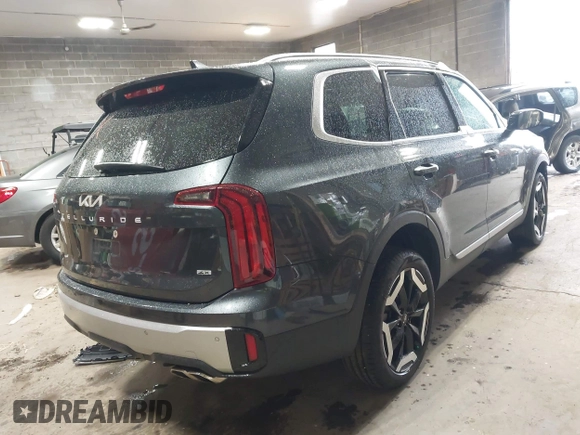 2024 Kia Telluride S with VIN 5XYP6DGC9RG481460, listed as a IAAI auction lot 42309411 with 14,182 mi miles and . Bid and sale history available at DreamBid. Image 4.