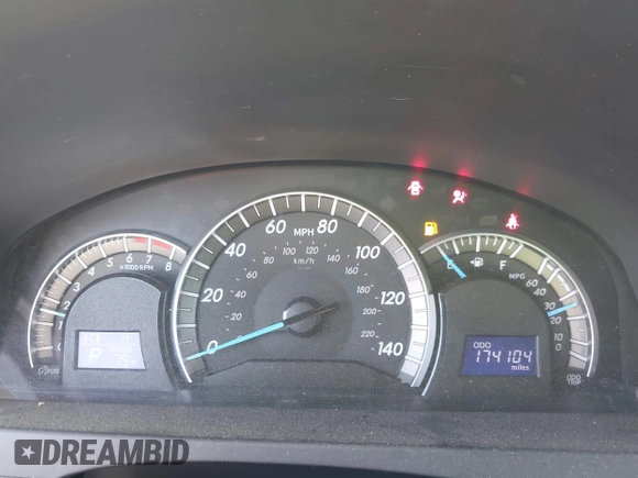 2012 Toyota Camry L with VIN 4T1BF1FK3CU560089, listed as a IAAI auction lot 42161930 with 174,104 mi miles. Bid and sale history available at carsss.com. Image 7.