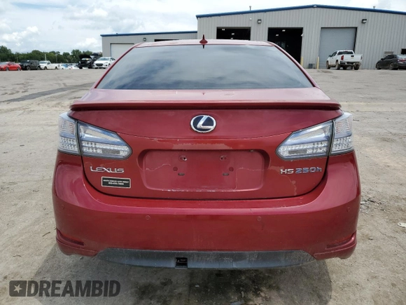2010 Lexus HS with VIN JTHBB1BAXA2008481, listed as a Copart auction lot 64077284 with 188,193 mi miles and Salvage Title. Bid and sale history available at carsss.com. Image 6.