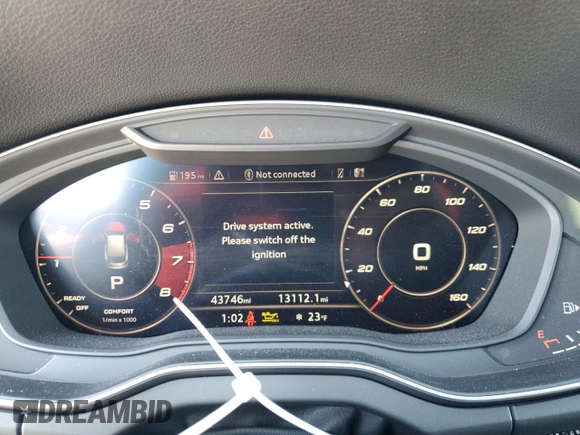 2019 Audi SQ5 Premium Plus with VIN WA1B4AFY3K2006019, listed as a Copart auction lot 41562205 with 43,746 mi miles and Clean Title. Bid and sale history available at carsss.com. Image 9.