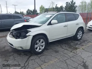 2007 Nissan Murano SL with VIN JN8AZ08T07W501393, listed as a IAAI auction lot 41910351 with 207,977 mi miles. Bid and sale history available at carsss.com. Image 2.